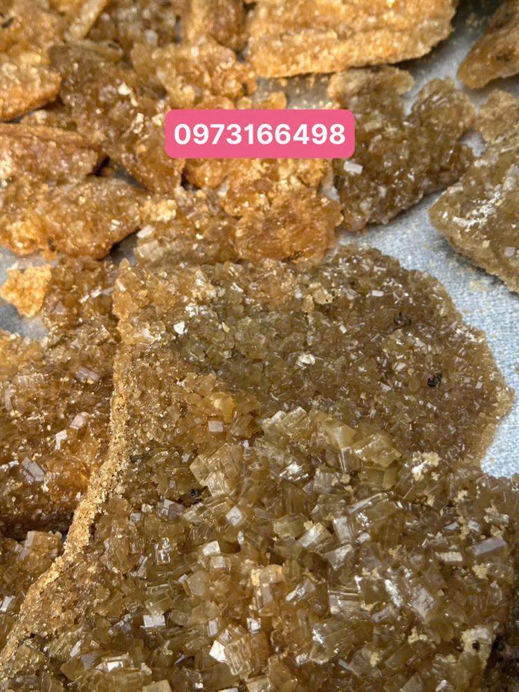 Đường phèn dạng nhỡ kết tinh tự nhiên, viên lớn màu hổ phách